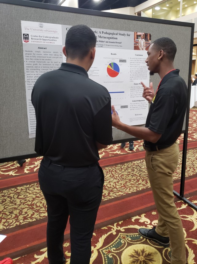 Student presenting at CURO