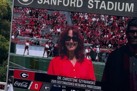 Dr. Szymanski recognized at Sep 6 UGA Football game
