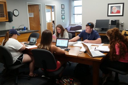 Students at work in the Gene Michaels room